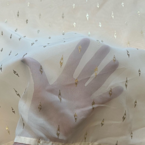 Tank Top Lauren Conrad Floral Crochet Lace Trim Metallic Gold‎ Print Sz L EUC - Picture 6 of 13